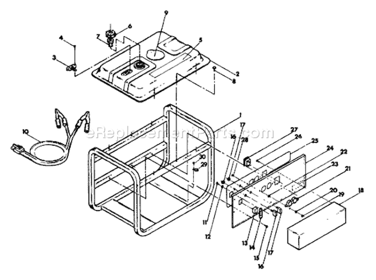 Page D Diagram and Parts List for 9115-0  Briggs and Stratton Generator